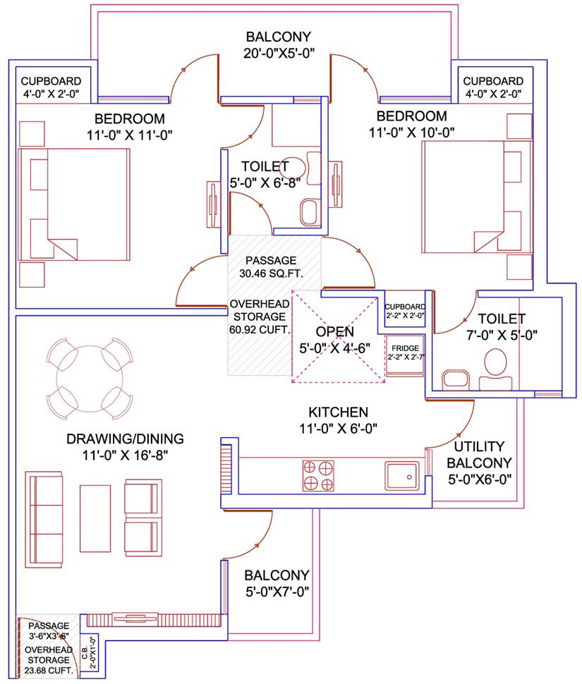 2 BHK with Store B